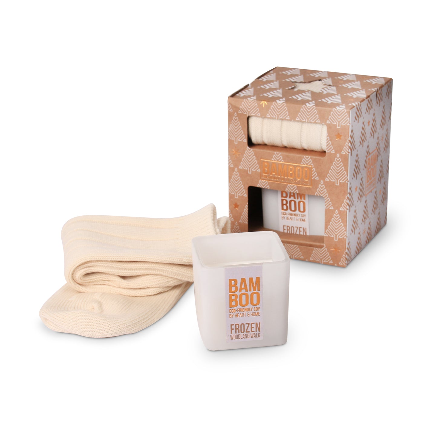 Frozen Woodland Walk Small Candle & Socks Gift set