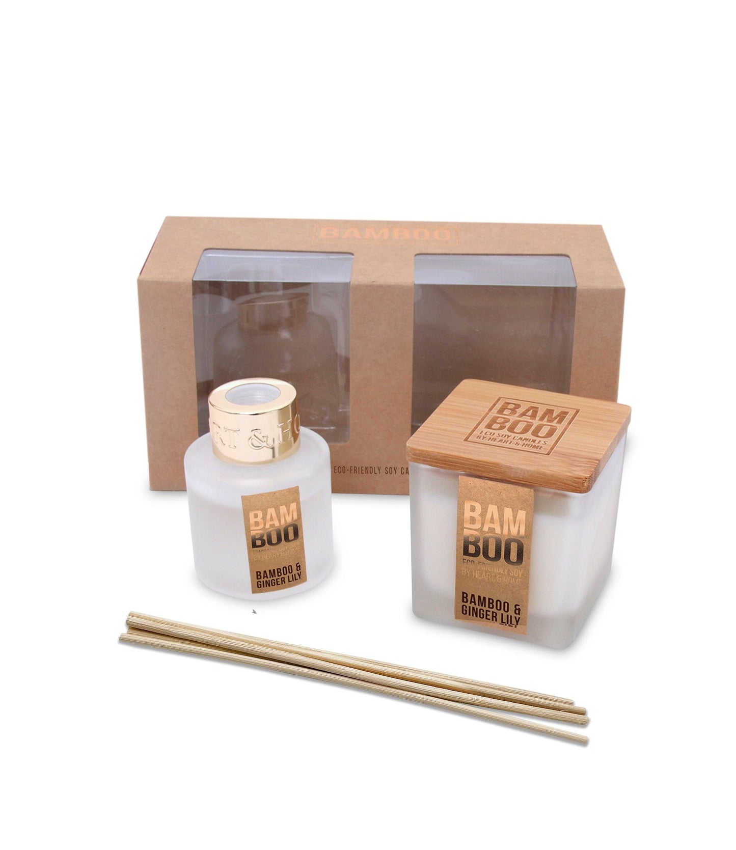 Bamboo & Ginger Lily Candle and Diffuser Set - Heart & Home