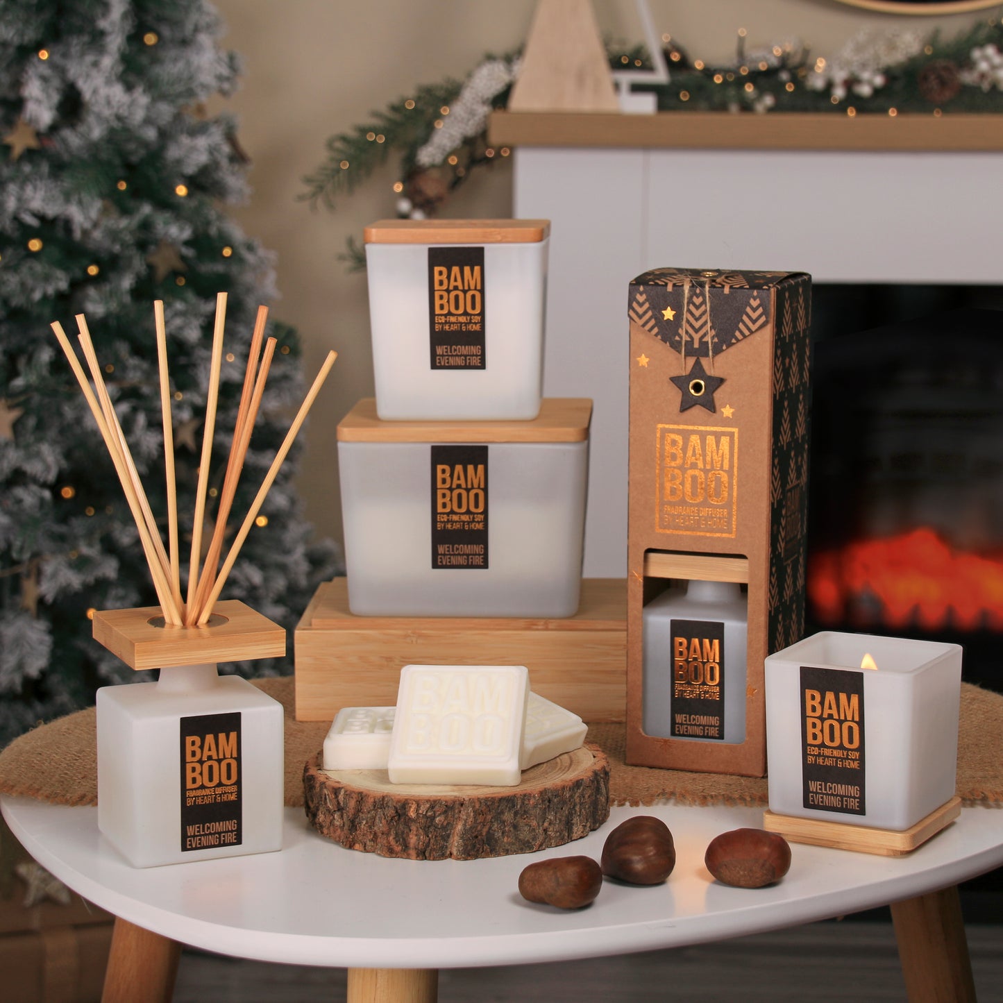 Welcoming Evening Fire XL Centerpiece Candle