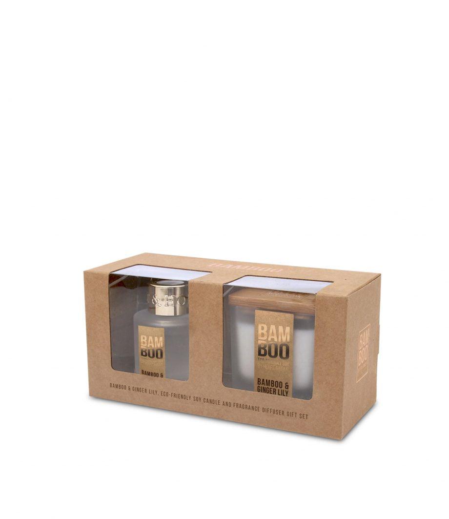 Bamboo & Ginger Lily Candle and Diffuser Set - Heart & Home
