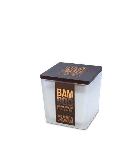Oud Wood & Geranium Candle - Small - Heart & Home